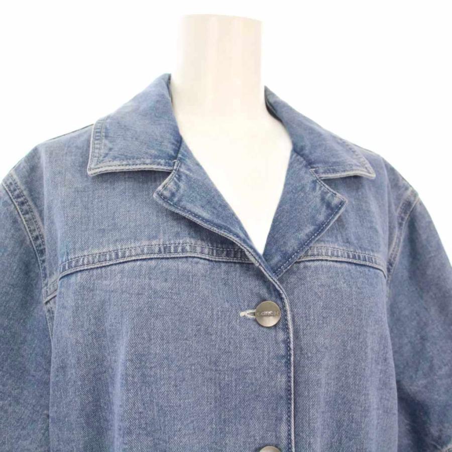 COACH（コーチ） デニムドレス ワンピース 半袖 ひざ丈 XS ブルー