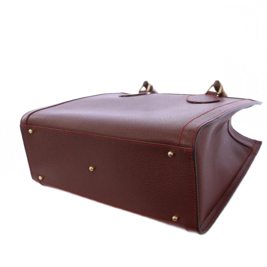 GUCCI（グッチ） バンブー ダイアナ ハンドバッグ レザー 赤茶 002