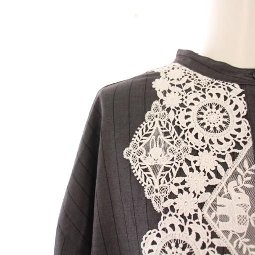 マーブルシュッド marble SUD doily lace シャツOP ドーリーレース