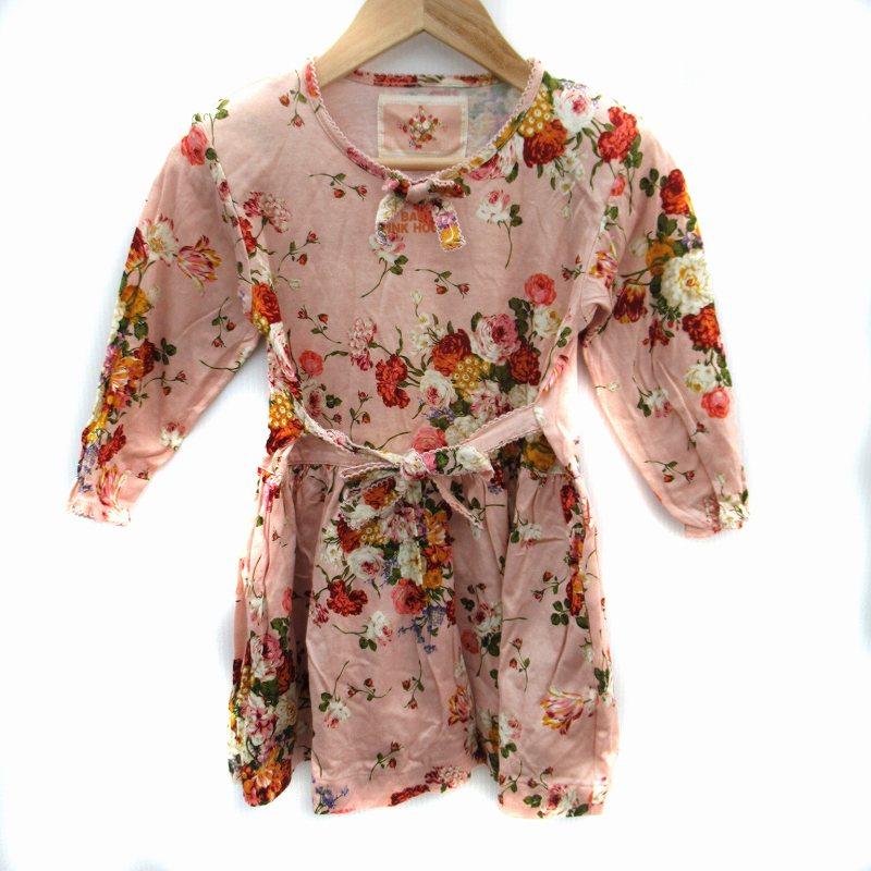 ベビーピンクハウス BABY PINK HOUSE ワンピース ミニ丈 長袖 花柄