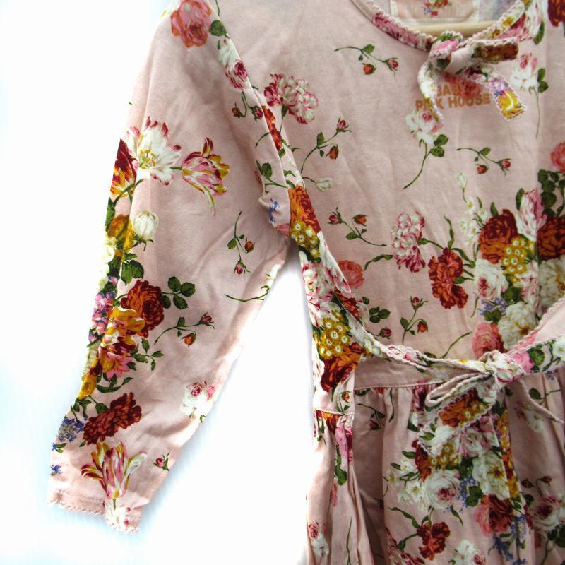 ベビーピンクハウス BABY PINK HOUSE ワンピース ミニ丈 長袖 花柄