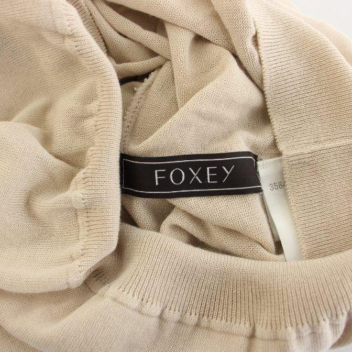 フォクシー ニットカーディガン 半袖 薄手 38 ベージュ 35847 FOXEY（フォクシー） ニットカーディガン 半袖 薄手 38 ベージュ 35847