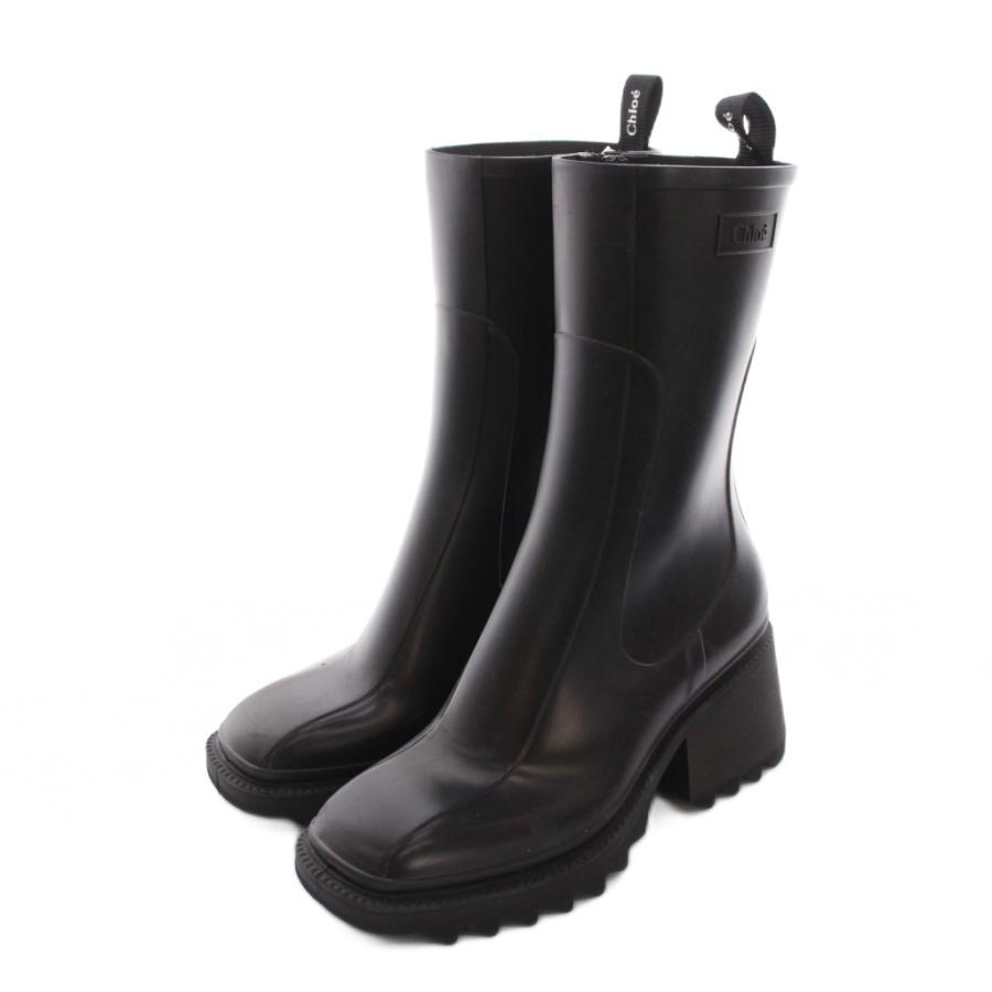 【中古】クロエ CHLOE betty ベティ レインブーツ 防水 長靴 39 黒 /YM ●D レディース Chloe（クロエ） CHLOE betty ベティ レインブーツ 防水 長靴 39 黒