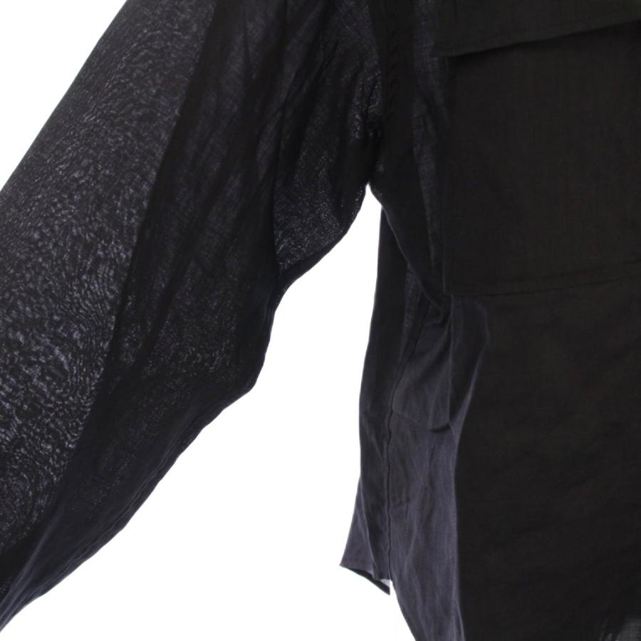 未使用品 ノーブル NOBLE 25SS ラミーシアーVカラーシャツ ブラウス