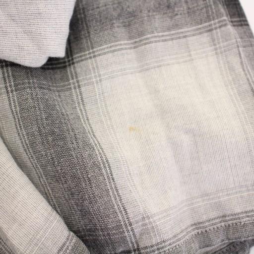 訳あり　ワコマリア オンブレチェックシャツ 長袖 ホワイトLサイズ WACKO MARIA（ワコマリア） 23SS OMBRE CHECK OPEN COLLAR SHIRT