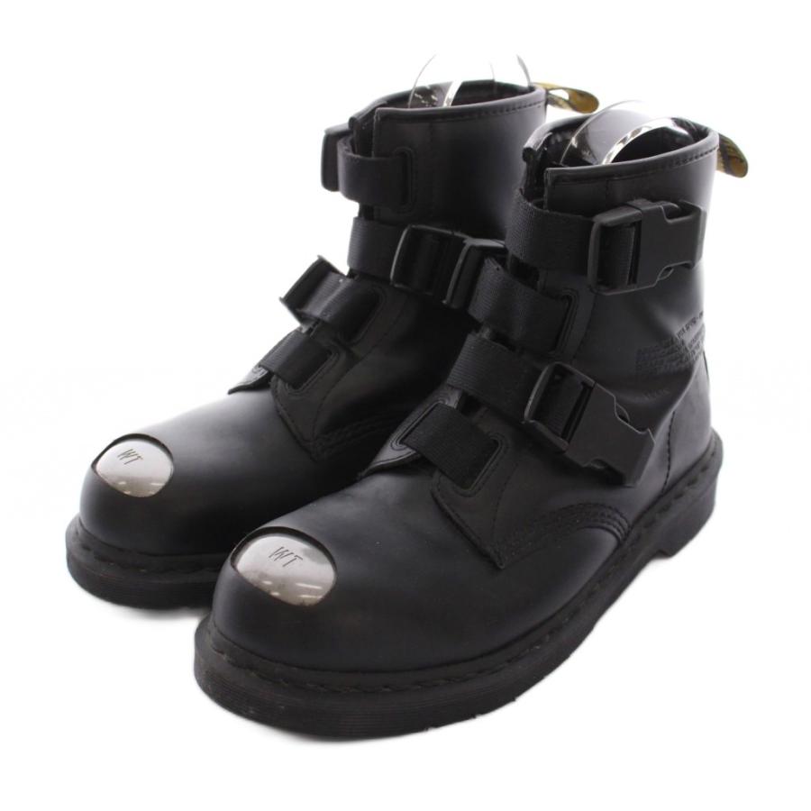 【中古】ドクターマーチン DR.MARTENS ダブルタップス WTAPS 1460 20AW STOMPER ストンパー ショートブーツ UK7 黒 Dr.Martens（ドクターマーチン） ダブルタップス WTAPS 1460 20AW