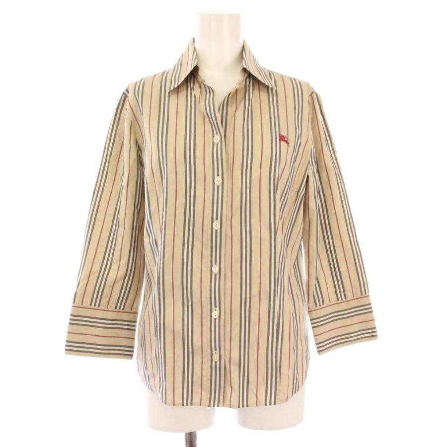 バーバリー ロンドン BURBERRY LONDON シャツ ブラウス 長袖 オープン