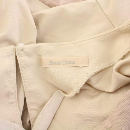 ローズティアラ Rose Tiara チュール刺繍切替チュニック 七分袖 クルー