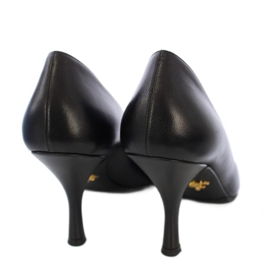 PRADA（プラダ） パンプス スムースレザー ポインテッドトゥ 36 黒 /TK