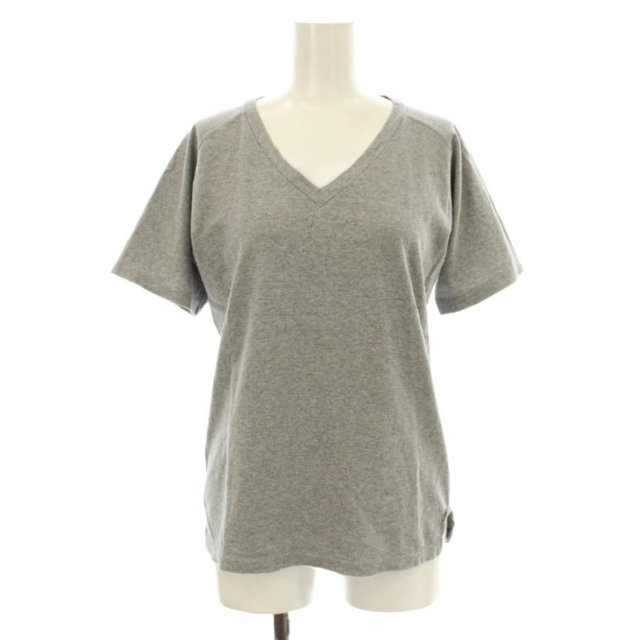 ナイジェルケーボン NIGEL CABOURN コットンVレザーネックTシャツ 