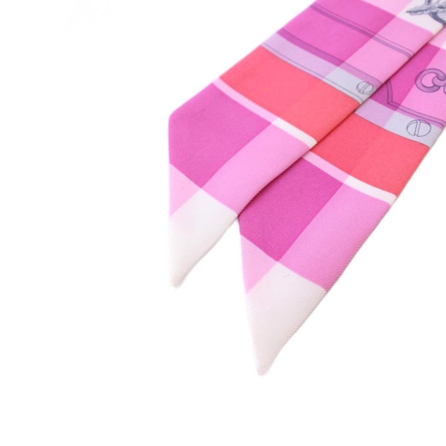 HERMES（エルメス） ツイリー Mors et Gourmettes Vichy 馬銜と鎖