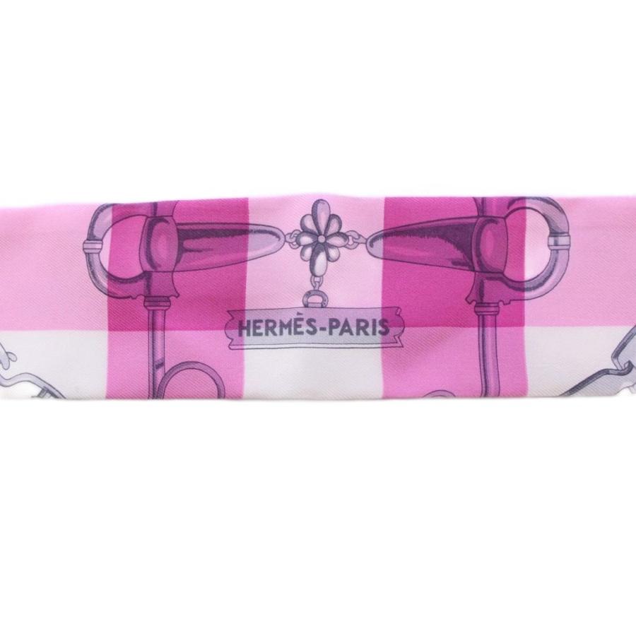 HERMES（エルメス） ツイリー Mors et Gourmettes Vichy 馬銜と鎖