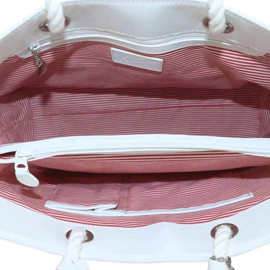 Kitamura キタムラ ハンドバッグ トートバッグ ボーダー レザー