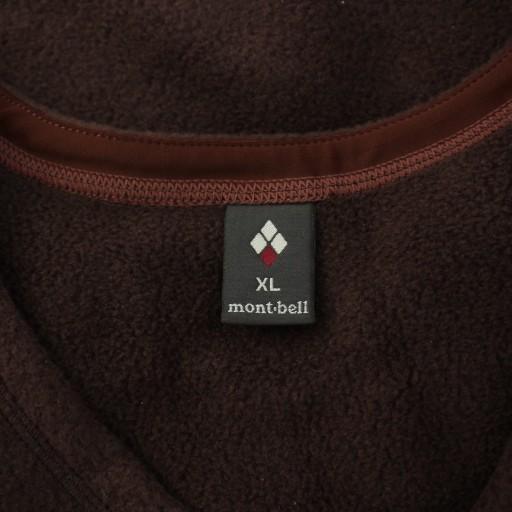 モンベル Montbell クリマプラス100 ベスト Vネック ストレッチ ロゴ