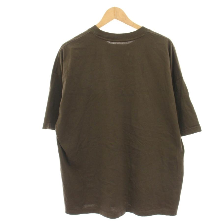 ナイスショップ N!ce shop Tシャツ カットソー ロゴプリント 半袖 L 茶