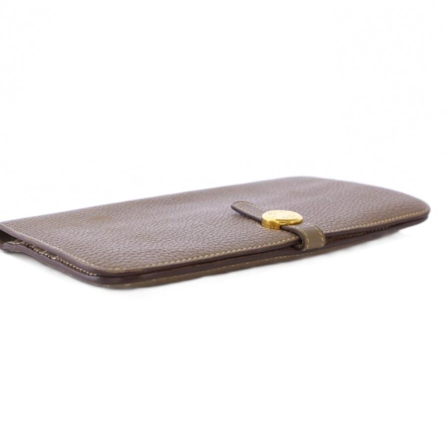 HERMES エルメス ドゴンロング 長財布 二つ折り エトゥープ □N刻印  