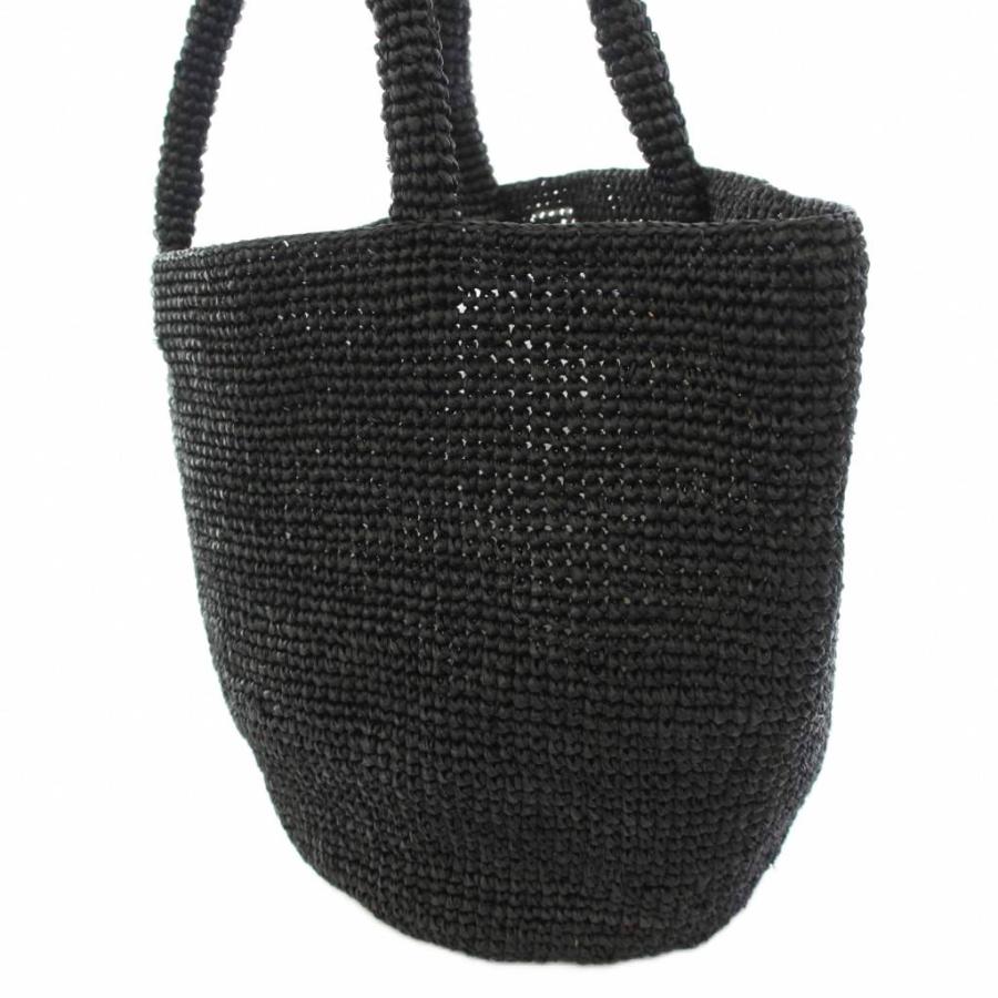 【中古】サンアルシデ Sans Arcidet かごバッグ カゴバッグ ハンドバッグ 編み込み ワンカラー 黒 ブラック サンアルシデ Sans Arcidet かごバッグ カゴバッグ ハンドバッグ