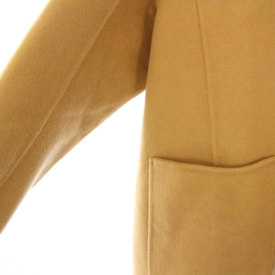 ドゥロワー Drawer リバーノーカラーコート アウター ロング丈 ウール