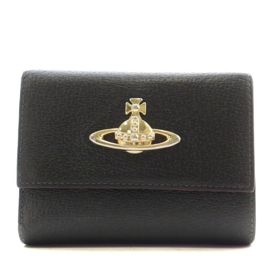vivienne westwood 三つ折り財布　ヴィヴィアン オーブ　ブラック Vivienne Westwood ヴィヴィアンウエストウッド 三つ折り財布