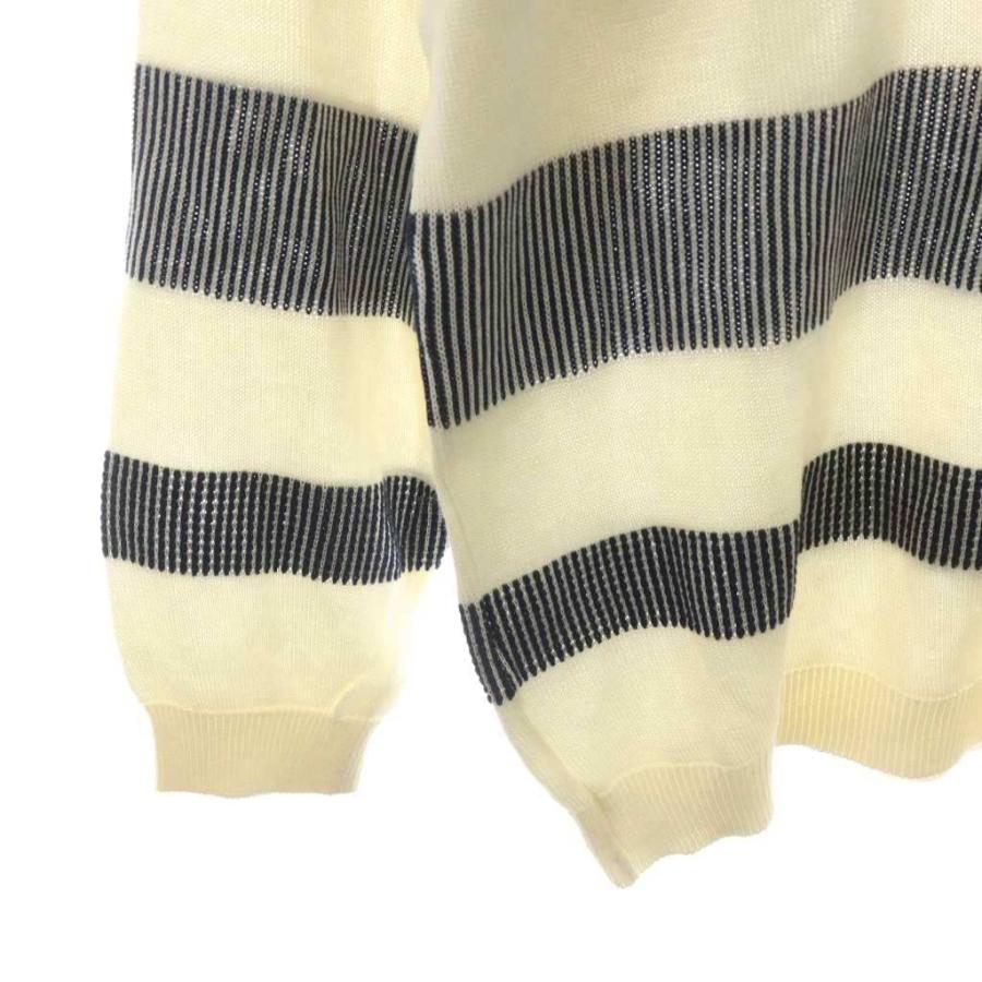 クレージュ courreges homme ニット セーター ハーフジップ ロゴ 刺繍