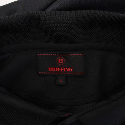 【中古】ブリーフィング ゴルフウェア ポロシャツ 半袖 レギュラーカラー ハーフボタン ストレッチ 迷彩柄 紺 ブリーフィング BRIEFING ゴルフウェア ポロシャツ 半袖 レギュラー