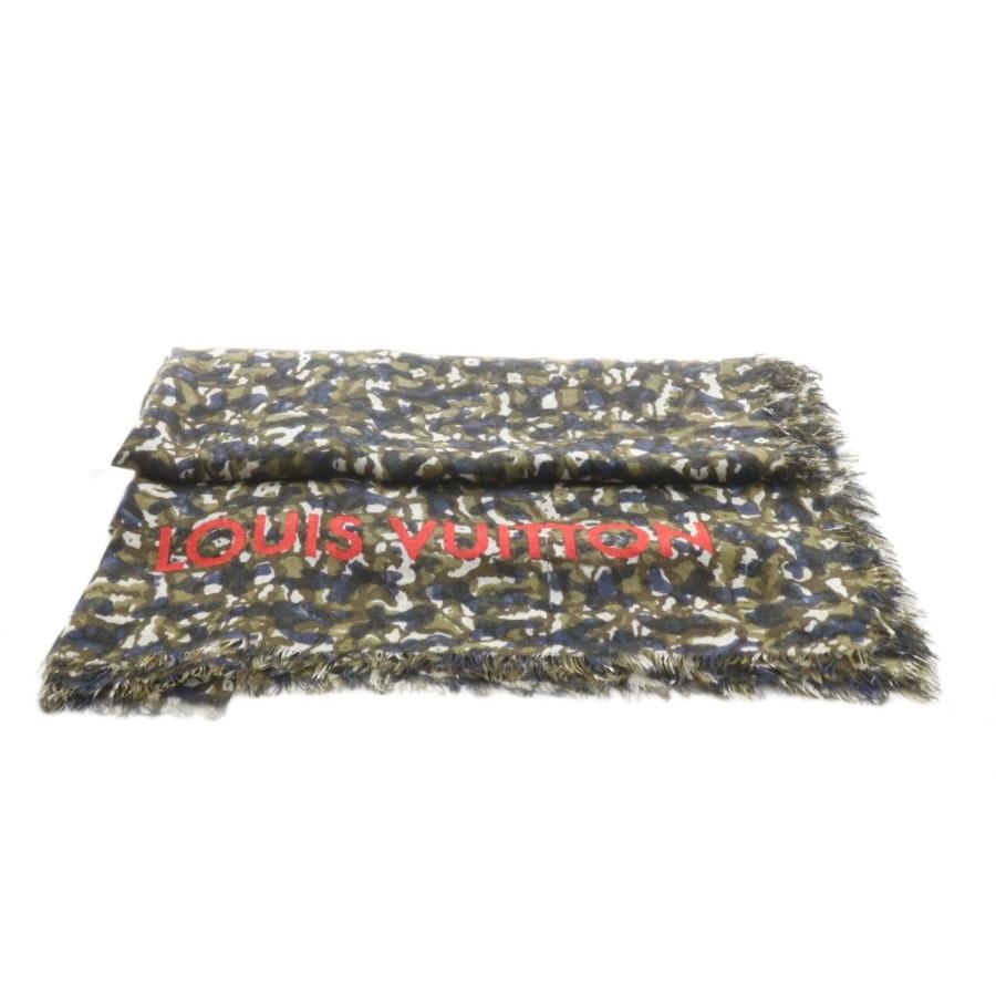 LOUIS VUITTON ルイヴィトン レザード ストール フリンジ