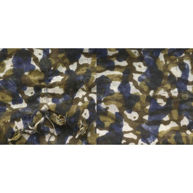 LOUIS VUITTON ルイヴィトン レザード ストール フリンジ カモフラ