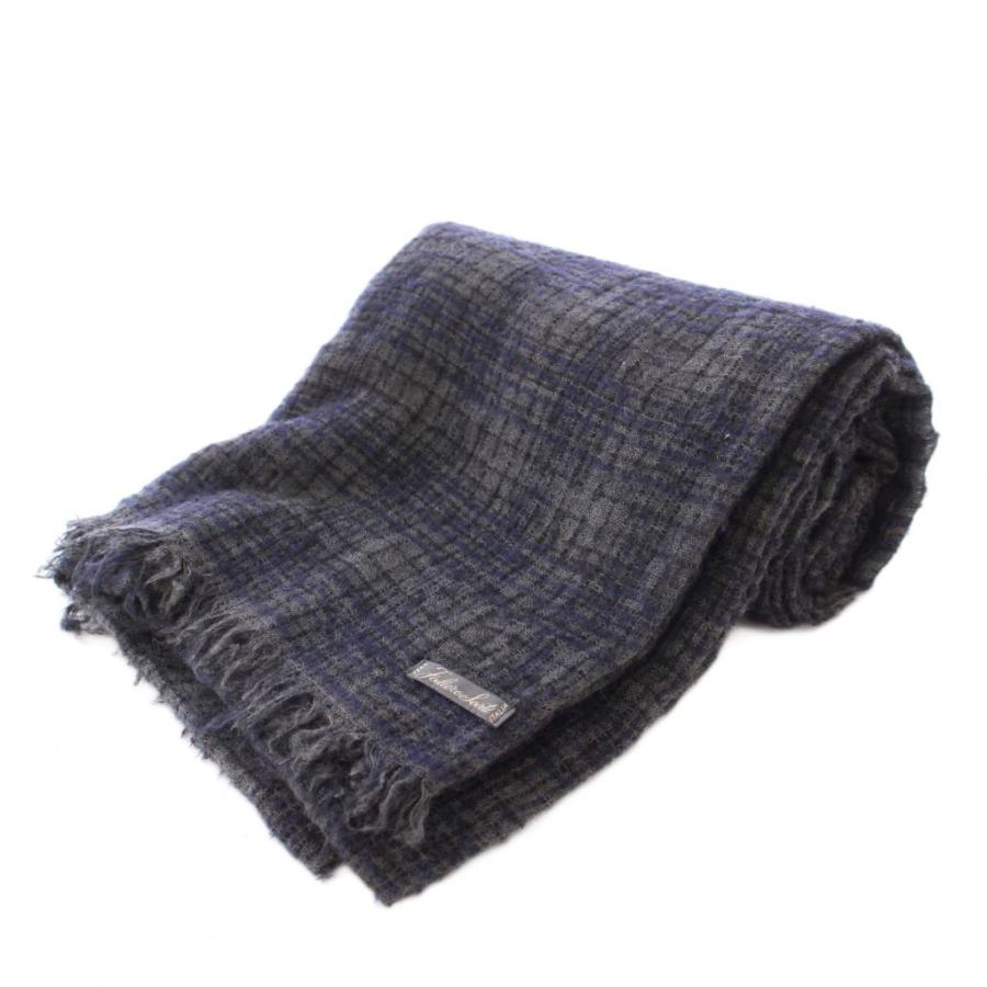 ファリエロサルティ Faliero Sarti ストール フリンジ チェック柄 バイ
