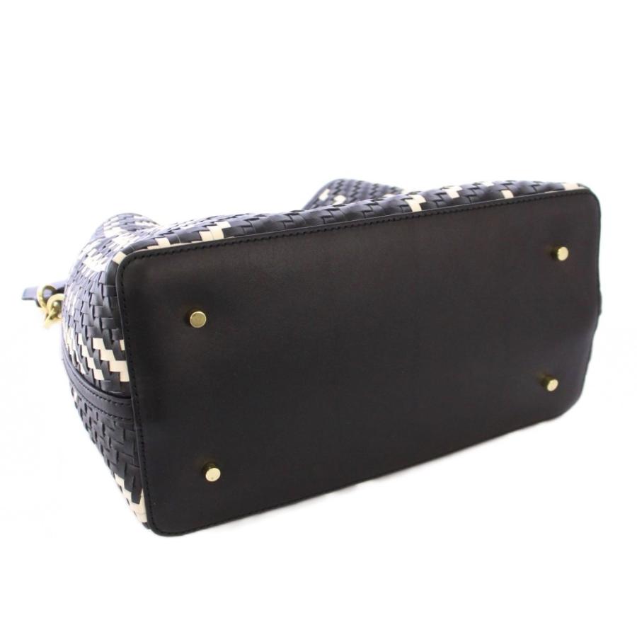 ヴェルメイユ パー イエナ VERMEIL par iena ELLEME 2WAY ハンドバッグ ワンハンドル ショルダーバッグ レザー バイカラー 黒 白_5