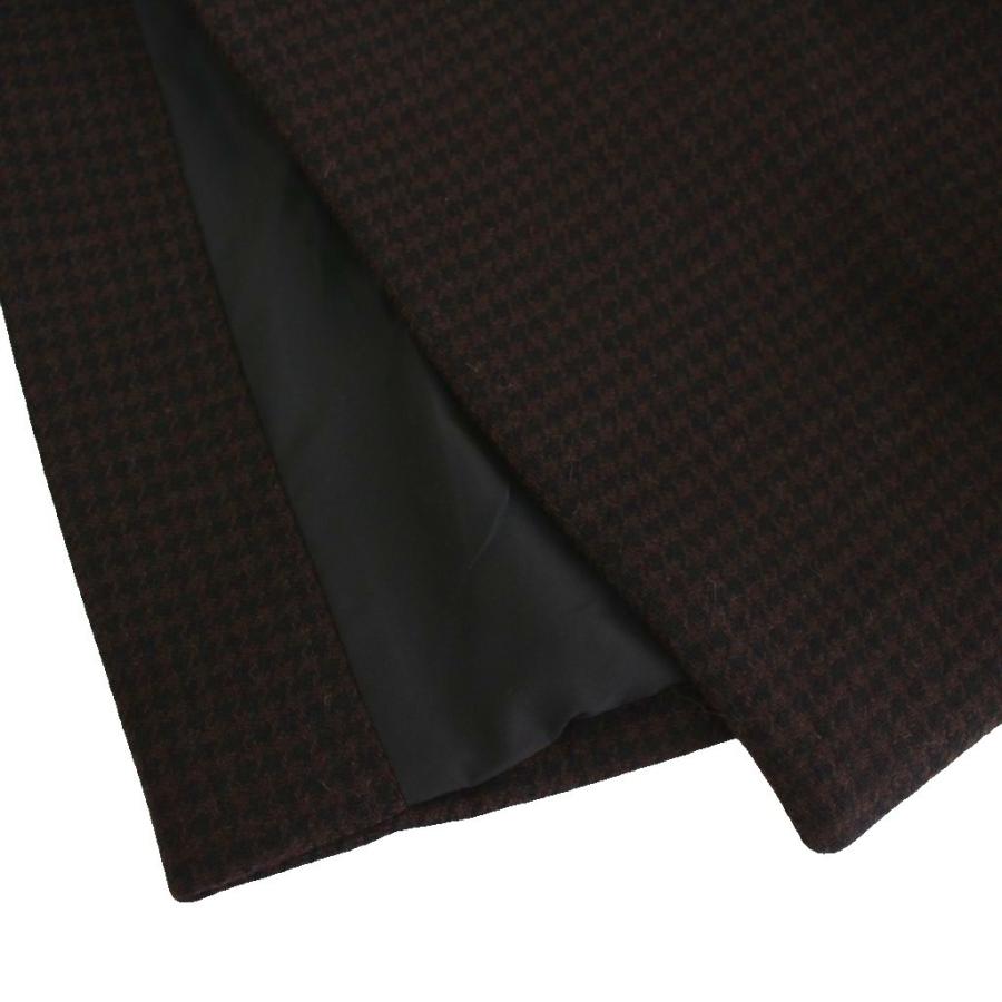 【中古】イーヴォ Hevo 1Bセミダブルコート チェスターコート 千鳥格子柄 アウター 46 茶 黒 4205-SURB724 /YM メンズ イーヴォ Hevo 1Bセミダブルコート チェスターコート 千鳥格子柄