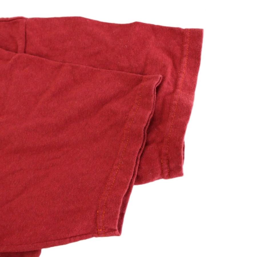 【中古】フリーホイーラーズ FREEWHEELERS ロゴ Tシャツ カットソー クルーネック 半袖 38 赤 ボルドー /YM メンズ フリーホイーラーズ FREEWHEELERS ロゴ Tシャツ カットソー クルー