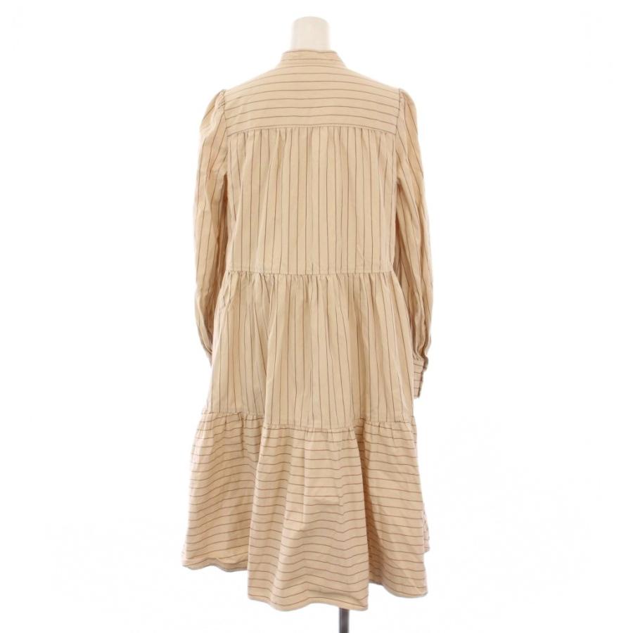 フォクシーニューヨーク 花より男子コラボ IVY DRESS シャツワンピース 長袖 ロング ストライプ 38 ベージュ 43823 /KH レディース_2