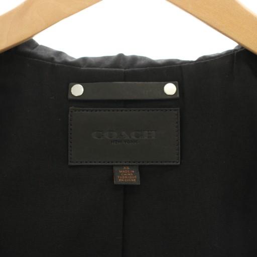 新品未使用 COACH ラムレザー ジップフーディー 表記M 黒色 新品未使用 COACH ラムレザー ジップフーディー 表記M 黒色 ＋おまけ付き