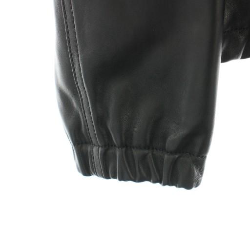 COACH ブラックレザー コート　Ｌ　牛革 COACH(コーチ) 22AW OLD COACH BAG Reconstructed Leather Trench Coat