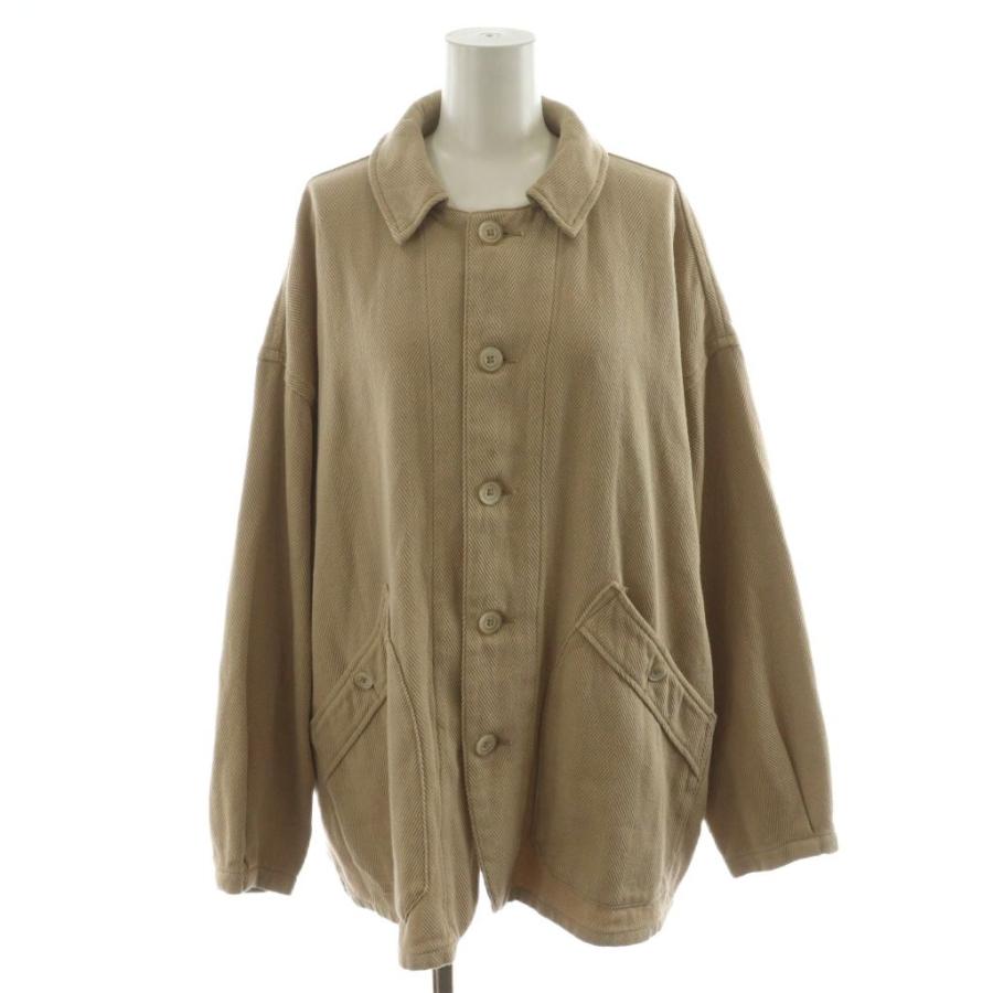 【中古】ブロカント Brocante BIGへリンボン フェルミエジャケット コットン 2 ベージュ 38-262S /AN17 レディース ブロカント Brocante BIGへリンボン フェルミエジャケット コットン 2
