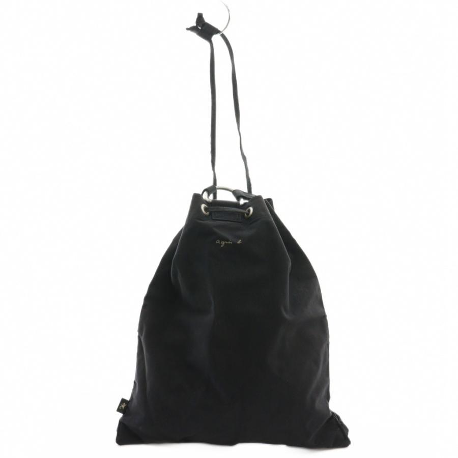 agnes b.（アニエスベー） リュックサック 巾着 デイパック 黒