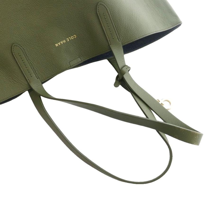 【超美品】コールハーン本革トートバッグ A4サイズ対応 コールハーン COLE HAAN トートバッグ レザー カーキ /SS □OS