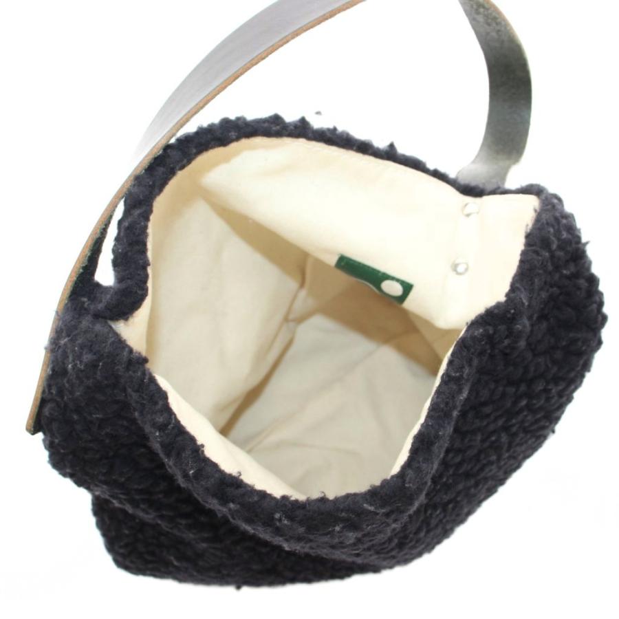 テンベア TEMBEA ショルダーバッグ ワンハンドルバッグ ボア レザー 紺