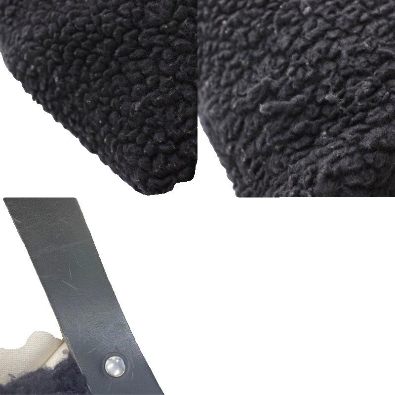 テンベア TEMBEA ショルダーバッグ ワンハンドルバッグ ボア レザー 紺