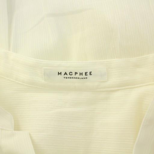 新品◆マカフィー 24SS コットンドビーストライプ バンドカラーブラウス 36 未使用品 マカフィー 24SS コットンドビーストライプバンドカラー