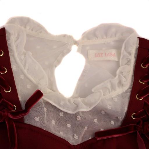 リズリサ LIZ LISA ワンピース ひざ丈 長袖 ブラウスドッキング リボン