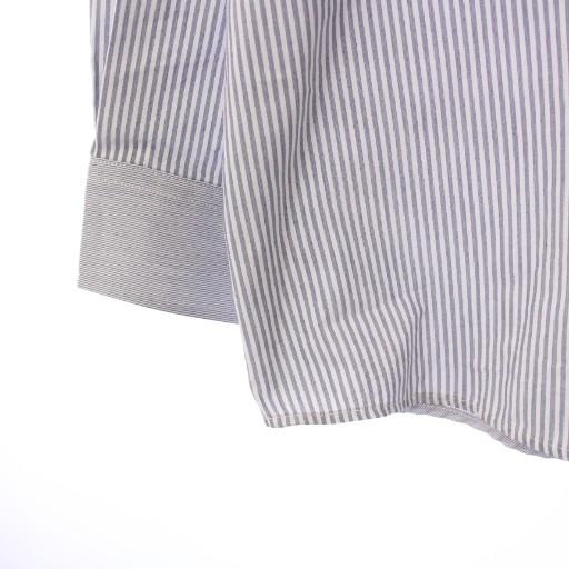 【中古】ダブルタップス 24SS BD 01 /LS / CTPL. BROADCLOTH. ボタンダウンシャツ 長袖 ストライプ ロゴ 1 グレー ダブルタップス WTAPS 24SS BD 01 /LS / CTPL. BROADCLOTH. TEXTILE