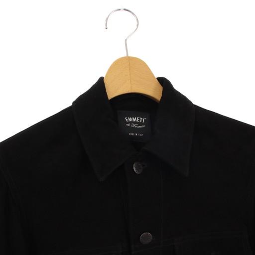 エンメティ JACK ゴートスエードレザージャケット ブラック黒 エンメティ EMMETI JACK スエードジャケット アウター ゴートスキン 44