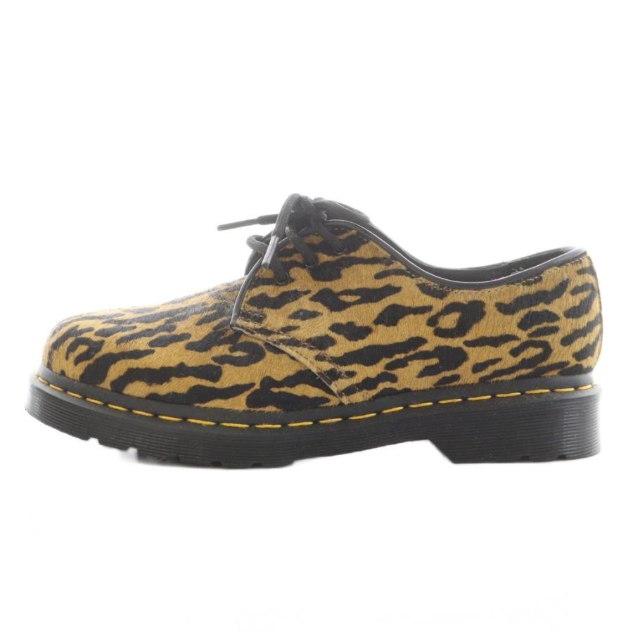 【中古】ドクターマーチン × ワコマリア 1461 3ホール モカシン シューズ レースアップ ヒョウ柄 レオパード 6 黒 Dr.Martens（ドクターマーチン） × ワコマリア 1461 3ホール モカシン
