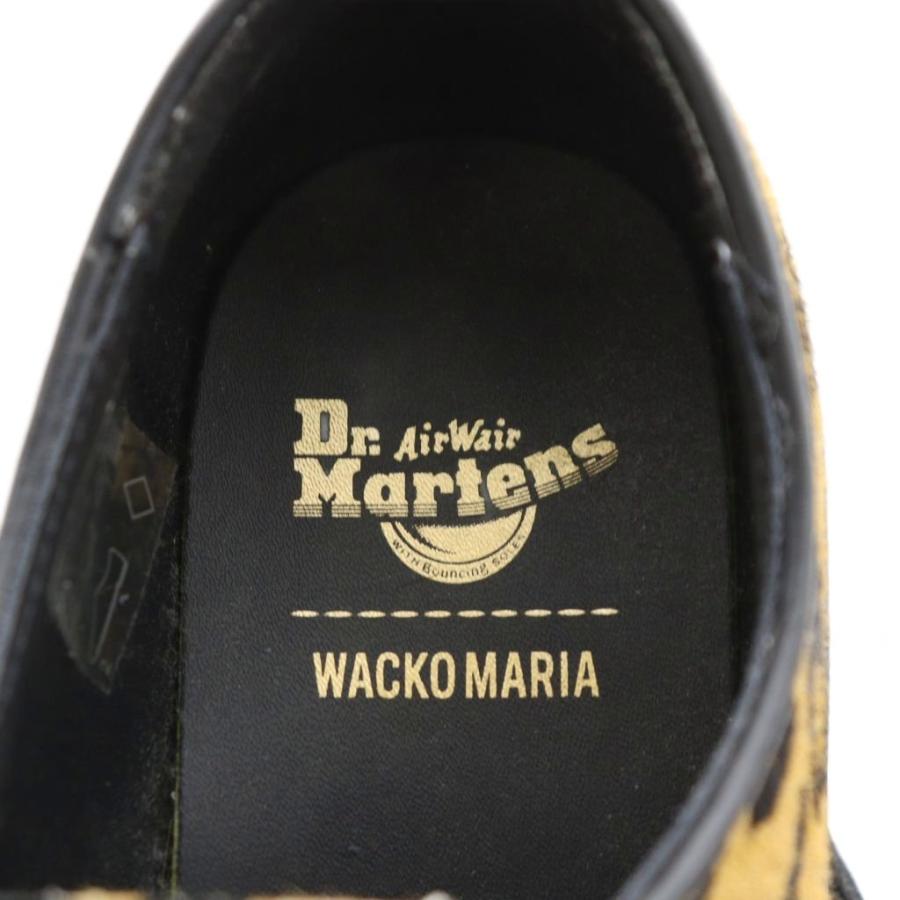【中古】ドクターマーチン × ワコマリア 1461 3ホール モカシン シューズ レースアップ ヒョウ柄 レオパード 6 黒 Dr.Martens（ドクターマーチン） × ワコマリア 1461 3ホール モカシン