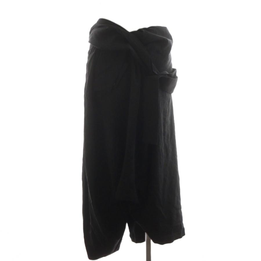 【中古】イッセイミヤケ ISSEY MIYAKE 24AW ENCLOTHE PANTS Trouser ワイドパンツ 変形 麻 リネン混 2 黒 ISSEY MIYAKE（イッセイミヤケ） ISSEY MIYAKE 24AW ENCLOTHE PANTS