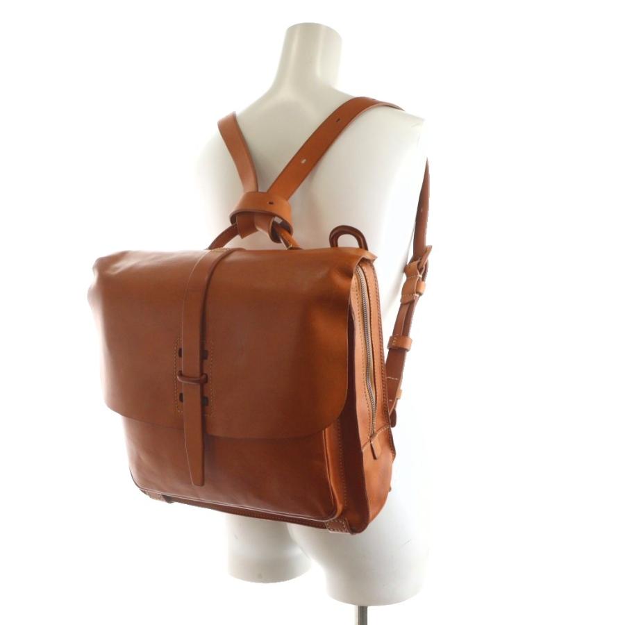 【中古】ゲンテン genten サドルベルト 3wayバッグ リュックサック デイバッグ ショルダーバッグ レザー 茶 ゲンテン genten サドルベルト 3wayバッグ リュックサック デイバッグ