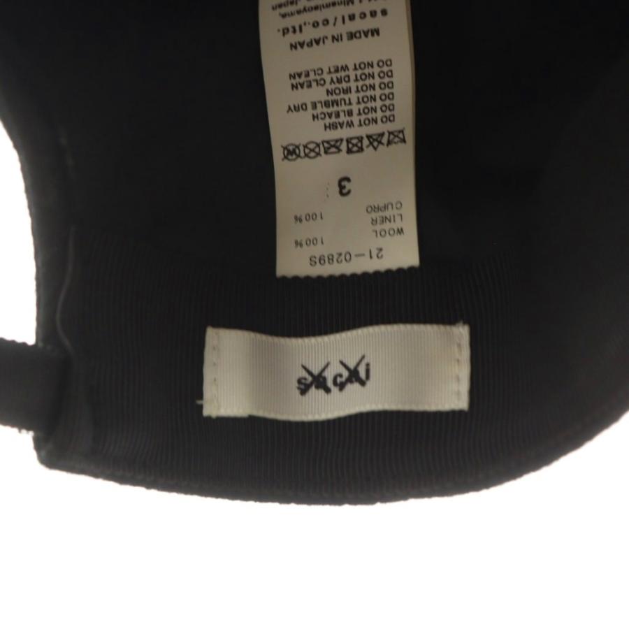 サカイ sacai × カウズ KAWS MELTON CAP メルトン キャップ 帽子 ロゴ