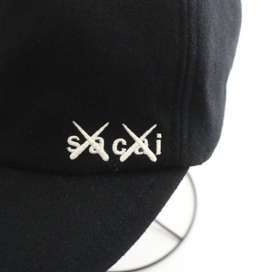 サカイ sacai × カウズ KAWS MELTON CAP メルトン キャップ 帽子 ロゴ