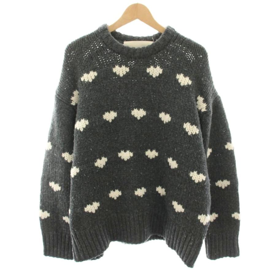 ハートパターン 長袖ニットセーター/NKNIT ンニット NKNIT ハートパターンニット Heart Pattern KNIT セーター